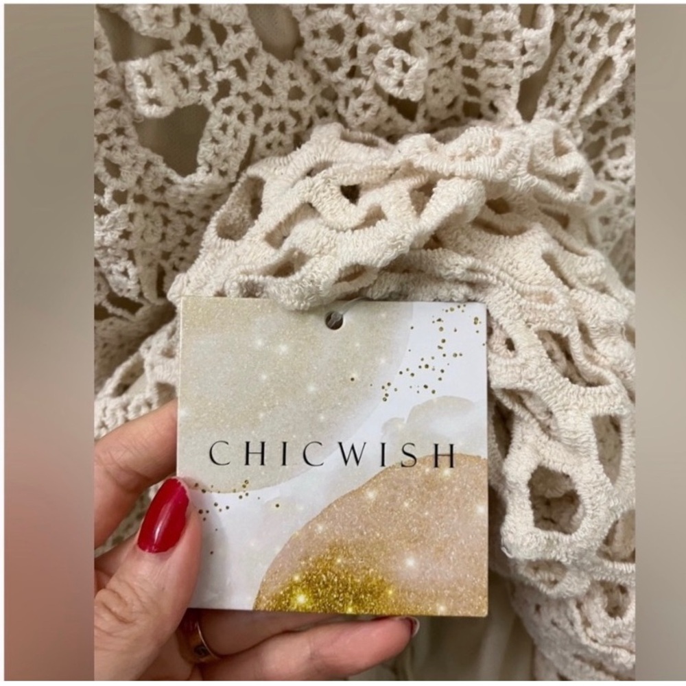 Beautiful crochet knit maxi skirt NWT bone style festival - Picture 4 of 4